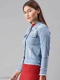 Women Denim  Raffu Light Blue Teen Patti Jacket - XL, available