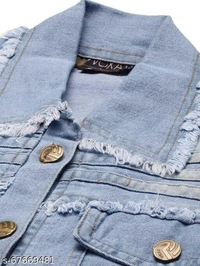 Women Denim  Raffu Light Blue Teen Patti Jacket - XL, available