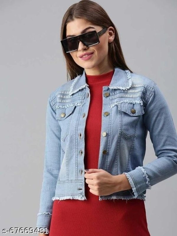 Women Denim  Raffu Light Blue Teen Patti Jacket - XL, available