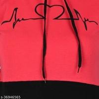 Printed 3/4 Sleeve Women hoodies - XL, available