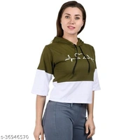 Printed 3/4 Sleeve Women hoodies - XL, available