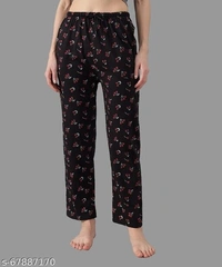 Women's Regular Fit Comfortable Cotton Pyjama Night Wear Lounge paint Printed Pyjama/Lounge Paint/Pyjami For Women & Girls (Pack Of 2) - 4XL, available