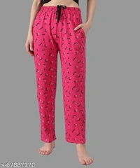 Women's Regular Fit Comfortable Cotton Pyjama Night Wear Lounge paint Printed Pyjama/Lounge Paint/Pyjami For Women & Girls (Pack Of 2) - 4XL, available