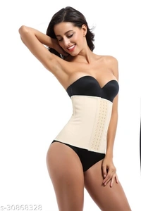Air Breath Tummy Grip Belt Waist Trainer Trimmer and Slimming Corset 3 Hooks Girdle with Wire Support - M, available