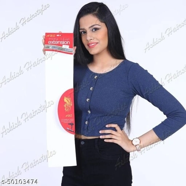 A H S Straight Style Extention Long Golden Hiligth 24-26 Inch Hair - Available, Free Size