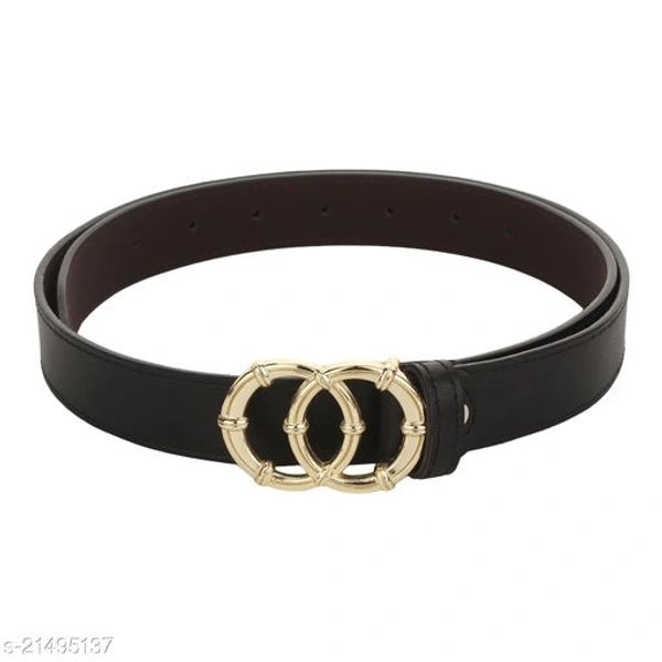 Stylish Women's Black Synthetic Belt - 36