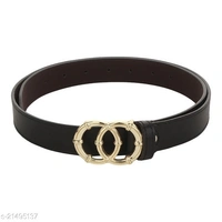 Stylish Women's Black Synthetic Belt - 36