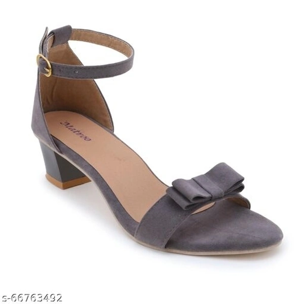 Stylish Sandal Trendy Women Heels New design Fashion Casual heel sandal for women and girls (Grey) - IND-7