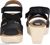 Women Black Color Comfort Heels - IND-8
