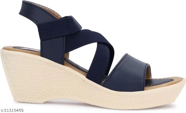Women Blue Color Wedge Heels - IND-6