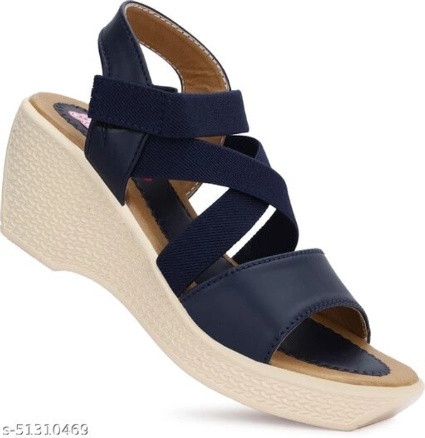 Women Blue Color Wedge Heels - IND-6