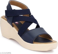 Women Blue Color Wedge Heels - IND-6