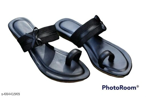 Black ethnic flats - IND-5