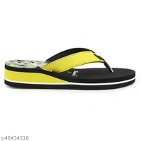 Stylish & Comfortable Yellow Fabrication Slippers / Flip Flop for Women - IND-8