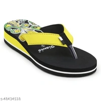 Stylish & Comfortable Yellow Fabrication Slippers / Flip Flop for Women - IND-8