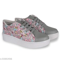 frago All-Star Sneaker Shoes | Ultra Light Flower Design Women's Sneaker| Casual Shoes | Soft Cushioned Insole | Extra Comfy and Soft | Skid Resistant | Sneaker for Women/Girls - IND-4