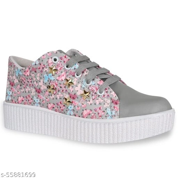 frago All-Star Sneaker Shoes | Ultra Light Flower Design Women's Sneaker| Casual Shoes | Soft Cushioned Insole | Extra Comfy and Soft | Skid Resistant | Sneaker for Women/Girls - IND-4