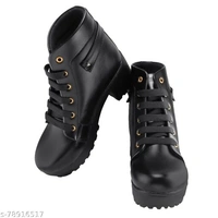 ShoeNstring High Ankle Heel Boot Shoes Party Wear Or Casual  Stylish New Model - IND-8
