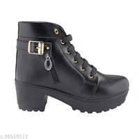 ShoeNstring High Ankle Heel Boot Shoes Party Wear Or Casual  Stylish New Model - IND-8