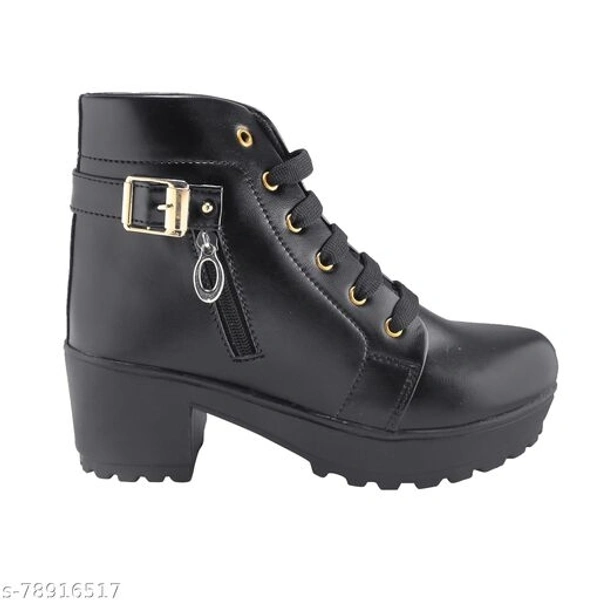 ShoeNstring High Ankle Heel Boot Shoes Party Wear Or Casual  Stylish New Model - IND-8