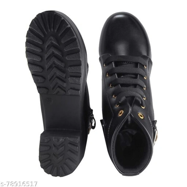 ShoeNstring High Ankle Heel Boot Shoes Party Wear Or Casual  Stylish New Model - IND-8