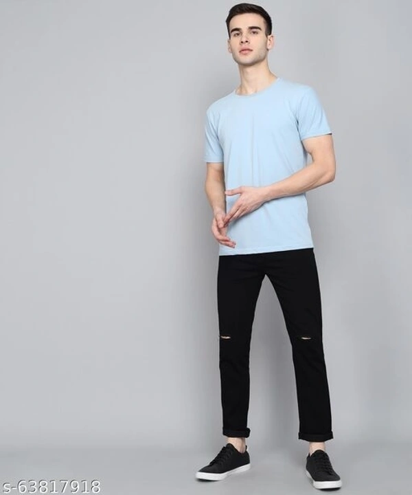 Mdemon Men's Denim Slim Fit Black Jeans (MD-003-KC) - 28