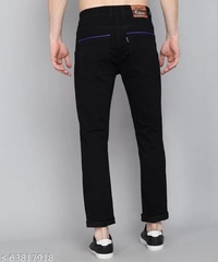 Mdemon Men's Denim Slim Fit Black Jeans (MD-003-KC) - 28