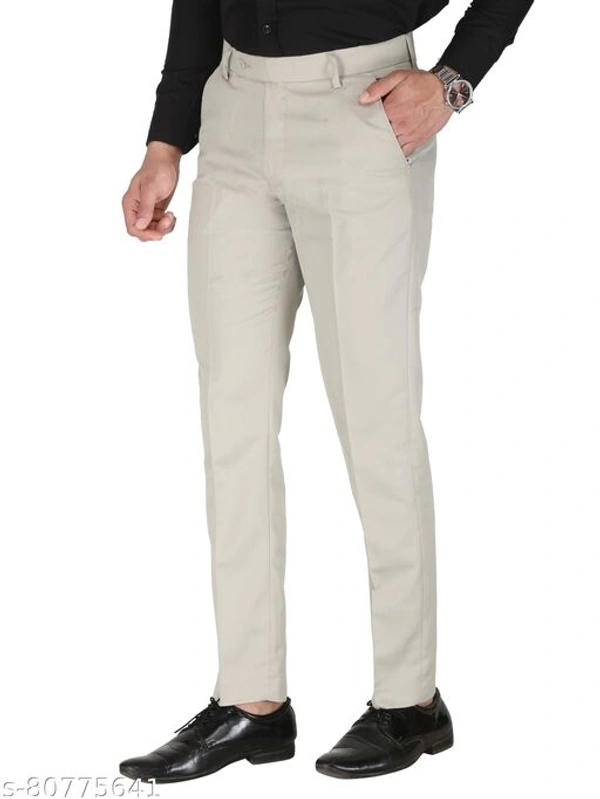 Herry CREAM Slim Fit Formal Trouser - 28