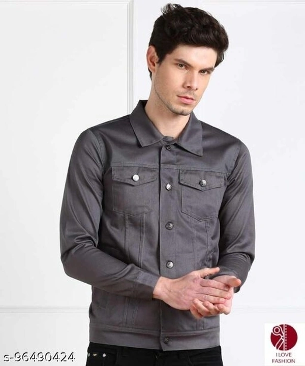 MAN DENIM JACKET COLOUR  DARK GREY - L