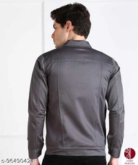MAN DENIM JACKET COLOUR  DARK GREY - L