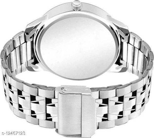 Miss Perfect Rishtey Men's Steel Chain RB01 Silver Black New Stylis Men's All New looks Sports Design Steel Chain Analog Watch - Free Size
