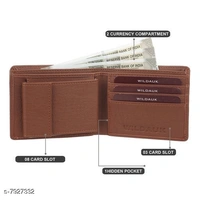 WILDAUK  Men Casual, Travel, Formal Tan Artificial Leather Wallet - Regular Size  (10 Card Slots) - Free Size
