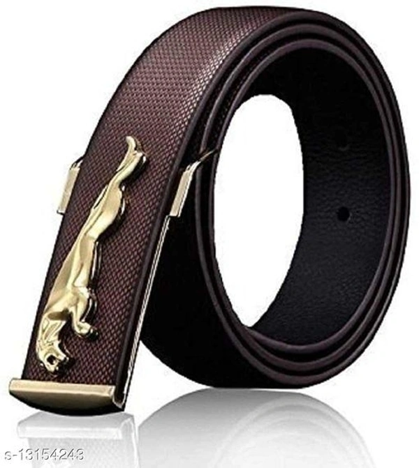 SUPER TRENDY GOLDEN JAGUAR BROWN BELT - 30