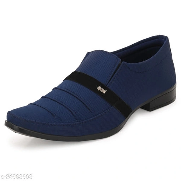 Stylish Men's Syntethic Leather Navy Blue Formal Shoes - IND-6