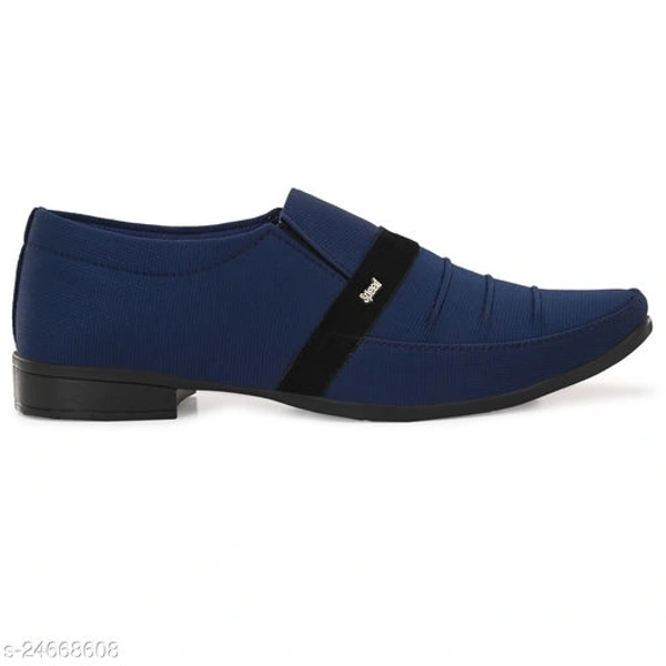 Stylish Men's Syntethic Leather Navy Blue Formal Shoes - IND-6