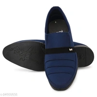 Stylish Men's Syntethic Leather Navy Blue Formal Shoes - IND-6
