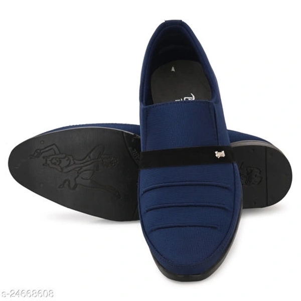 Stylish Men's Syntethic Leather Navy Blue Formal Shoes - IND-6