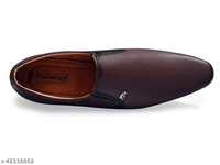 Feetway Without Lace Designer Office Wear Slip On Formal Shoes Stylish Wedding Executive Shoes Brown - IND-6