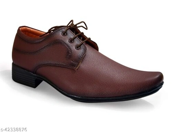 Feetway With Lace Designer Office Wear Lace Up Formal Shoes Stylish Wedding Executive Shoes Brown - IND-10