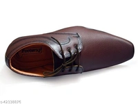 Feetway With Lace Designer Office Wear Lace Up Formal Shoes Stylish Wedding Executive Shoes Brown - IND-10