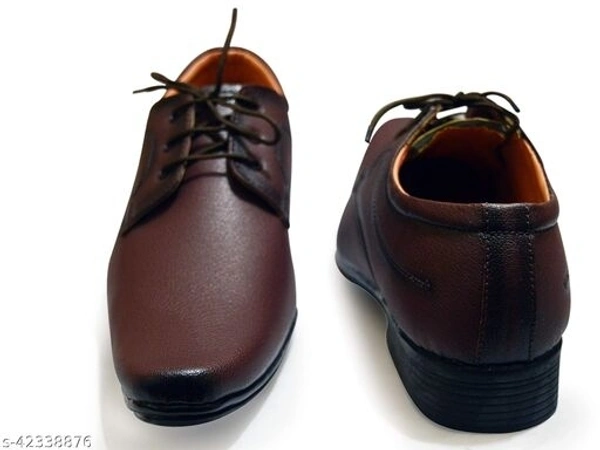 Feetway With Lace Designer Office Wear Lace Up Formal Shoes Stylish Wedding Executive Shoes Brown - IND-10