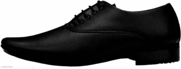 DEEKADA Men's Black Synthetic Leather Formal Shoes - IND-6