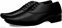 DEEKADA Men's Black Synthetic Leather Formal Shoes - IND-6