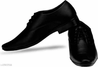 DEEKADA Men's Black Synthetic Leather Formal Shoes - IND-6