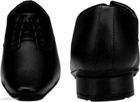 DEEKADA Men's Black Synthetic Leather Formal Shoes - IND-6