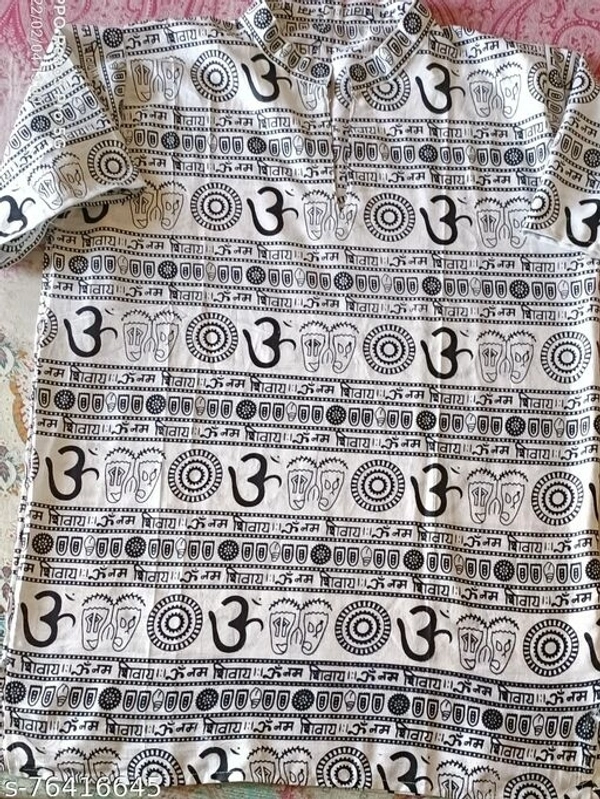 man om printed kurta - S