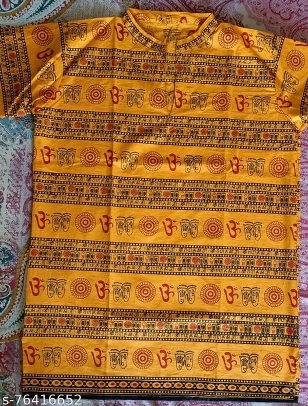 man om printed kurta - S