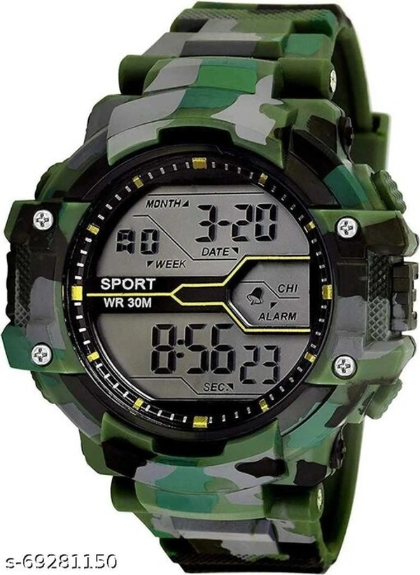 Digital Army Sports Watch for Boys and Men - Free Size