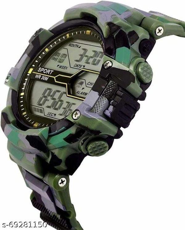 Digital Army Sports Watch for Boys and Men - Free Size