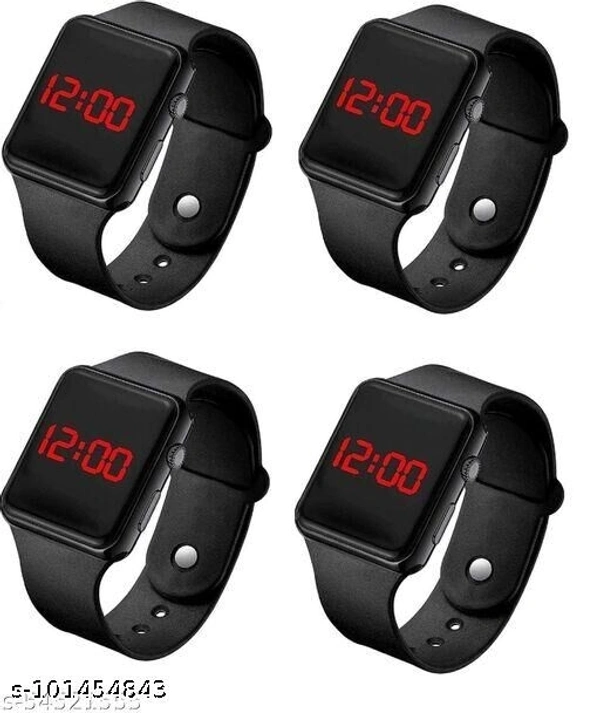 The Watch Company Digital Black Dial Led Watch for Kids Unisex Birthday Gift Digital Watch - for Boys & Girls - Free Size